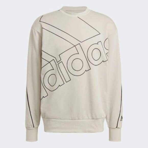 Adidas Giant Logo Sweatshirt Unisex Pullover Crewneck Casual - Picture 1 of 9